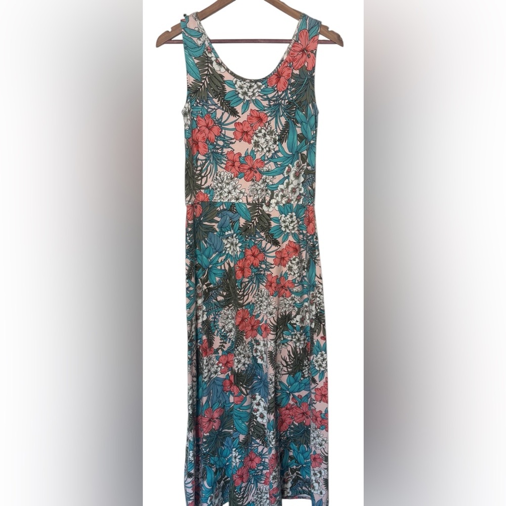 Talbots Tropical Floral Maxi Dress Small 🌺